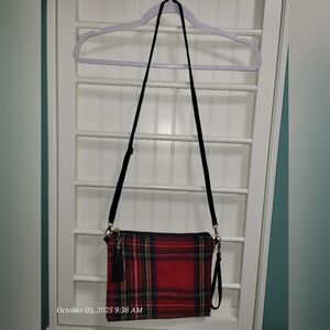 Plaid Red Crossbody Bag